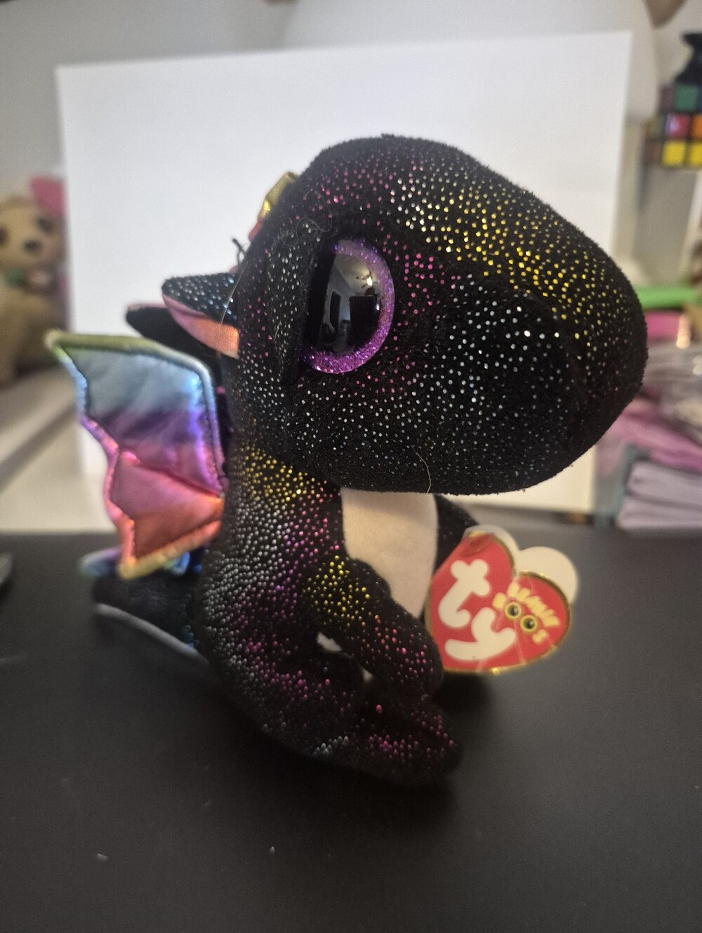 Ty Beanie Boos Anora Black Dragon With Tag Plush Stuffed Animal